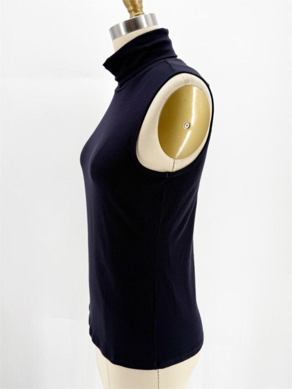Theory Wendel Sleeveless Turtleneck Top in Deep Navy NEW M - Picture 5 of 14